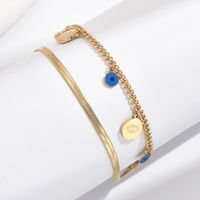 Casual Vacation Ethnic Style Eye Gourd 304 Stainless Steel 14K Gold Plated Zircon Bracelets In Bulk main image 6