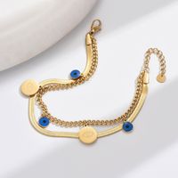 Casual Vacation Ethnic Style Eye Gourd 304 Stainless Steel 14K Gold Plated Zircon Bracelets In Bulk main image 7