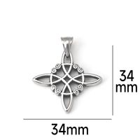 Casual Simple Style Witches Knot Stainless Steel Hollow Out Pendant Necklace Necklace Pendant 1 Piece main image 2