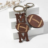 Casual Letter Alloy Wood Gold Plated Mother'S Day Bag Pendant Keychain main image 3