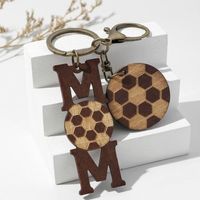 Casual Letter Alloy Wood Gold Plated Mother'S Day Bag Pendant Keychain main image 4
