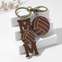 Casual Letter Alloy Wood Gold Plated Mother'S Day Bag Pendant Keychain main image 6