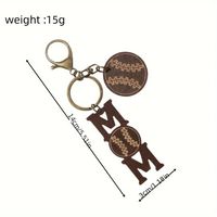 Casual Letter Alloy Wood Gold Plated Mother'S Day Bag Pendant Keychain main image 2