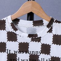 Einfacher Stil Brief Plaid Polyester T-Shirts & Hemden main image 3
