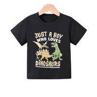 Casual Cartoon Dinosaur Polyester T-shirts & Shirts main image 5