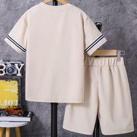 Sports Cartoon Letter Polyester Boys Clothing Sets main image 3