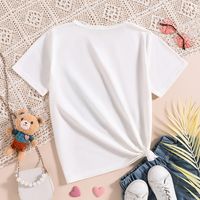 Cute Cartoon Letter Butterfly Polyester T-shirts & Blouses main image 2