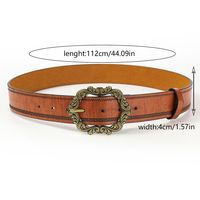 Classic Style Streetwear Solid Color Pu Leather Unisex Leather Belts sku image 1