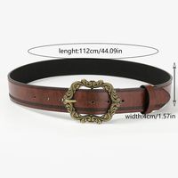 Classic Style Streetwear Solid Color Pu Leather Unisex Leather Belts sku image 3