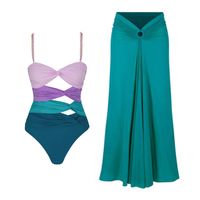 Women's Sexy Color Block 2 Pieces Set One Piece Swimwear main image 1