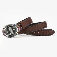 Vintage Style Punk Boots Pu Leather Unisex Leather Belts sku image 3