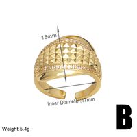 Wholesale Modern Style Simple Style Flower Copper Plating Inlay 18K Gold Plated Zircon Rings sku image 2