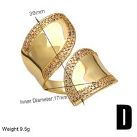 Wholesale Modern Style Simple Style Flower Copper Plating Inlay 18K Gold Plated Zircon Rings sku image 4