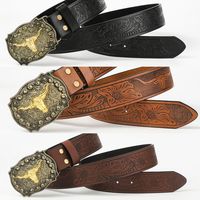 Vintage Style Cowboy Style Animal Pu Leather Unisex Leather Belts main image 2