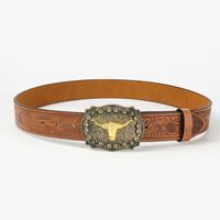 Vintage Style Cowboy Style Animal Pu Leather Unisex Leather Belts main image 9