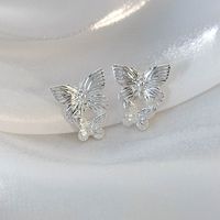 1 Pair Elegant Glam Butterfly Alloy Ear Studs sku image 2