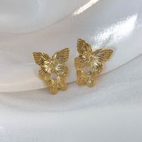 1 Pair Elegant Glam Butterfly Alloy Ear Studs sku image 1