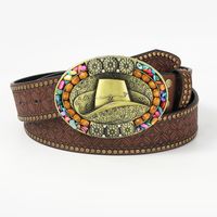 Vintage Style Cowboy Style Geometric Pu Leather Women's Leather Belts main image 8