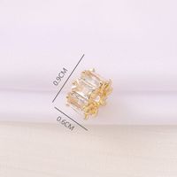 1 Piece 9*6mm Hole 5~5.9mm Copper Zircon 18K Gold Plated Round Square Polished Beads Spacer Bars main image 2