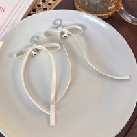 1 Pair Simple Style Shiny Bow Knot Alloy Drop Earrings main image 7