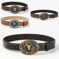 Vintage Style Punk Cowboy Style Animal Pu Leather Unisex Leather Belts main image 1