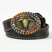 Vintage Style Punk Cowboy Style Animal Pu Leather Unisex Leather Belts main image 8