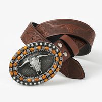 Vintage Style Punk Cowboy Style Animal Pu Leather Unisex Leather Belts sku image 2