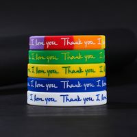 Simple Style Letter Silica Gel Wholesale Wristband main image 4