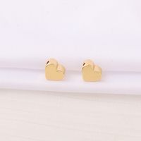 1 Piece 7 * 6mm 2MM Copper 18K Gold Plated Heart Shape Polished Beads main image 4