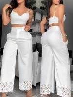Daily Women's Sexy Solid Color Spandex Polyester Pants Sets Pants Sets main image 1