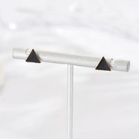 1 Pair Casual Modern Style Simple Style Triangle Enamel Plating 304 Stainless Steel 14K Gold Plated Ear Studs main image 7