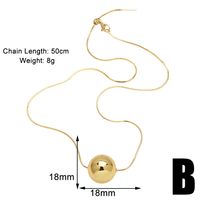 Copper 18K Gold Plated Elegant Simple Style Plating Heart Shape Pendant Necklace sku image 1