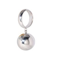 304 Stainless Steel IG Style Modern Style Classic Style Ball Charm Rings main image 3