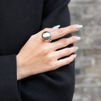 304 Stainless Steel IG Style Modern Style Classic Style Ball Charm Rings main image 6