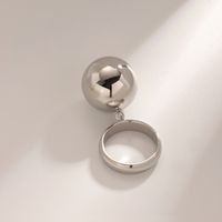 304 Stainless Steel IG Style Modern Style Classic Style Ball Charm Rings main image 5