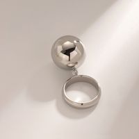 Edelstahl 304 IG-Stil Moderner Stil Klassischer Stil Ball Charm Ring main image 5