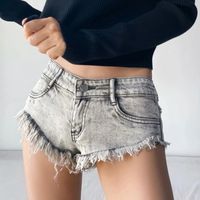 Women's Daily Streetwear Solid Color Shorts Washed Jeans Wide Leg Pants main image 3
