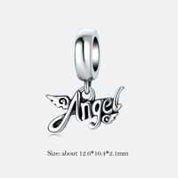 1 Piece 12.6*10.4mm Hole 4~4.9mm Sterling Silver Rhodium Plated Letter Polished Pendant main image 2