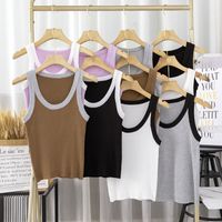 Women's Vest Tank Tops Simple Style Solid Color main image 1