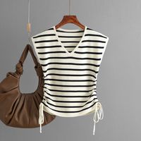 Women's T-shirt Sleeveless T-Shirts Simple Style Solid Color main image 5
