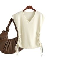 Women's T-shirt Sleeveless T-Shirts Simple Style Solid Color main image 2