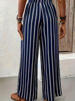 Women's Casual Holiday Daily Simple Style Stripe Full Length Printing Stripe Casual Pants main image 4