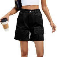 Women's Daily Streetwear Solid Color Shorts Pocket Cargo Pants Jeans main image 5