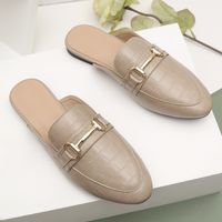 Women's Vintage Style Solid Color Point Toe Slingbacks main image 4