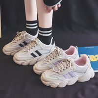 Women's Sports Color Block Round Toe Chunky Sneakers main image 2