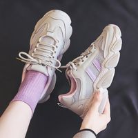 Women's Sports Color Block Round Toe Chunky Sneakers sku image 9