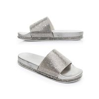 Women's Casual Vacation Solid Color Rhinestone Open Toe Slides Slippers main image 3