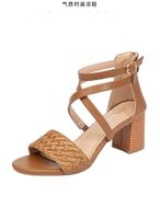 Women's Vacation Roman Style Solid Color Open Toe Roman Sandals sku image 19