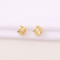 1 Piece 4.7*7mm 5mm  Copper Zircon 18K Gold Plated Round Fish Polished Beads Spacer Bars main image 4