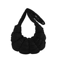 Frau Mittel Nylon Einfarbig Strassenmode Reißverschluss Wolke-Form-Tasche main image 2